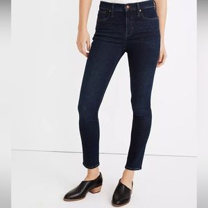 Madewell 9" Mid Rise Skinny Jeans Orland Wash Dark Wash Tencel Denim Size 27 NWT